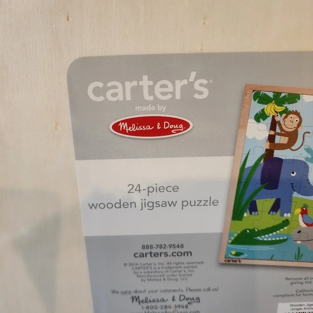 Melissa & Doug 24 piece Jungle Animals Wooden Jigsaw Puzzle NWT